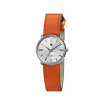 Montre Lip femme acier cuir marron orangé - vue 1