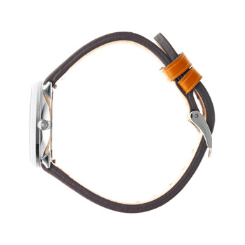 Lip women's orange brown leather watch