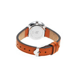 Montre Lip femme acier cuir marron orangé - vue 3