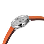 Montre Lip femme acier cuir marron orangé - vue D2