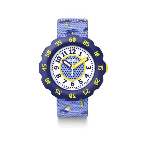 Montre Flik Flak enfant plastique textile bleu