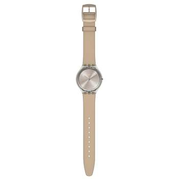 Swatch-horloge voor dames en heren, grijs, van kunststof en siliconen