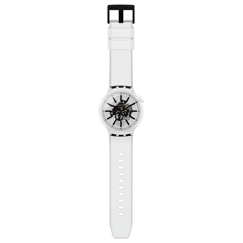 Montre Swatch mixte plastique silcone transparent - vue D1