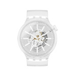 Montre swatch mixte plastique silicone transparent - vue 1