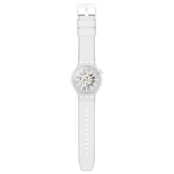Horloge staal gemengd plastic silicone transparant