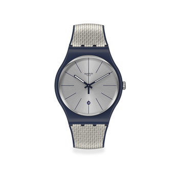 Montre swatch mixte plastique silicone bleu