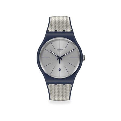 Montre swatch mixte plastique silicone bleu - vue 1