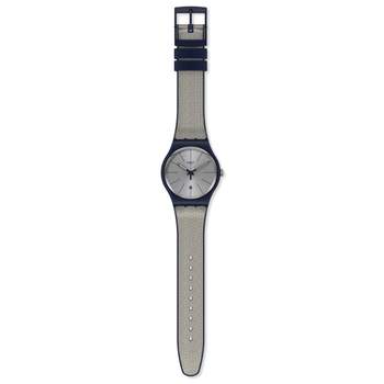 Swatch-horloge voor dames en heren, van blauw siliconenrubber