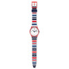 Montre swatch mixte plastique rouge silicone blanc - vue VD1