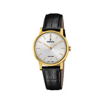 MONTRE FESTINA FEMME ACIER DORÉ CUIR NOIR - vue 1