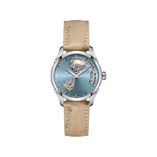MONTRE HAMILTON FEMME AUTOMATIQUE ACIER CUIR BEIGE