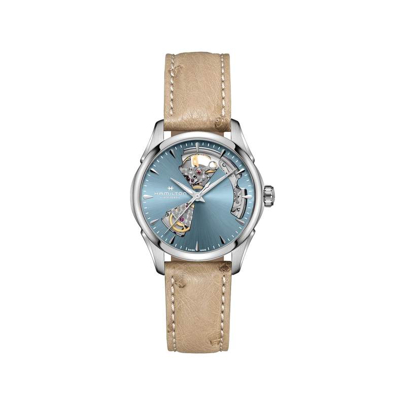 MONTRE HAMILTON FEMME AUTOMATIQUE ACIER CUIR BEIGE - vue 1