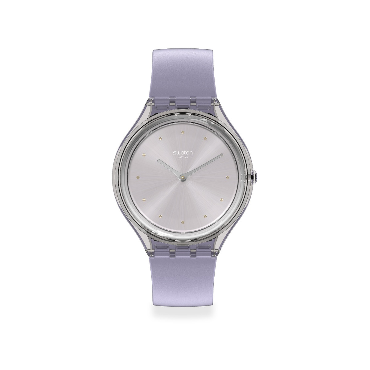 Montre Swatch mixte plastique silicone violet