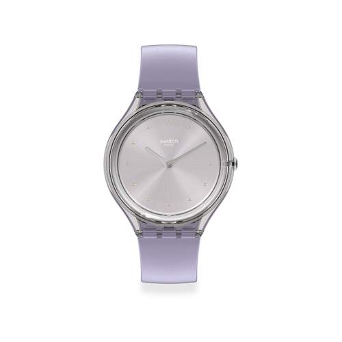 Montre Swatch mixte plastique silicone violet