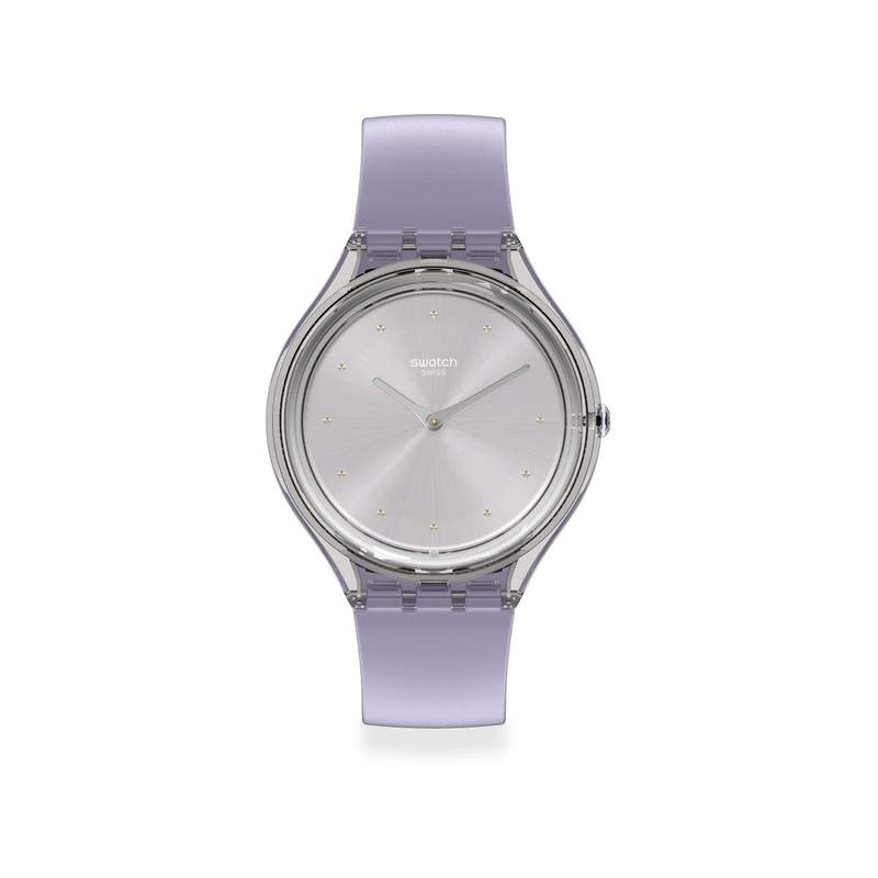 Montre Swatch mixte plastique silicone violet - vue 1