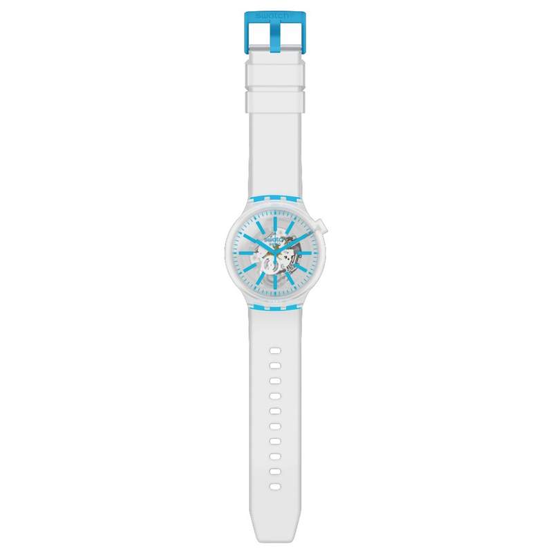 Montre Swatch mixte plastique silicone transparent - vue D1