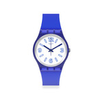 Montre Swatch mixte plastique silicone bleu - vue 1