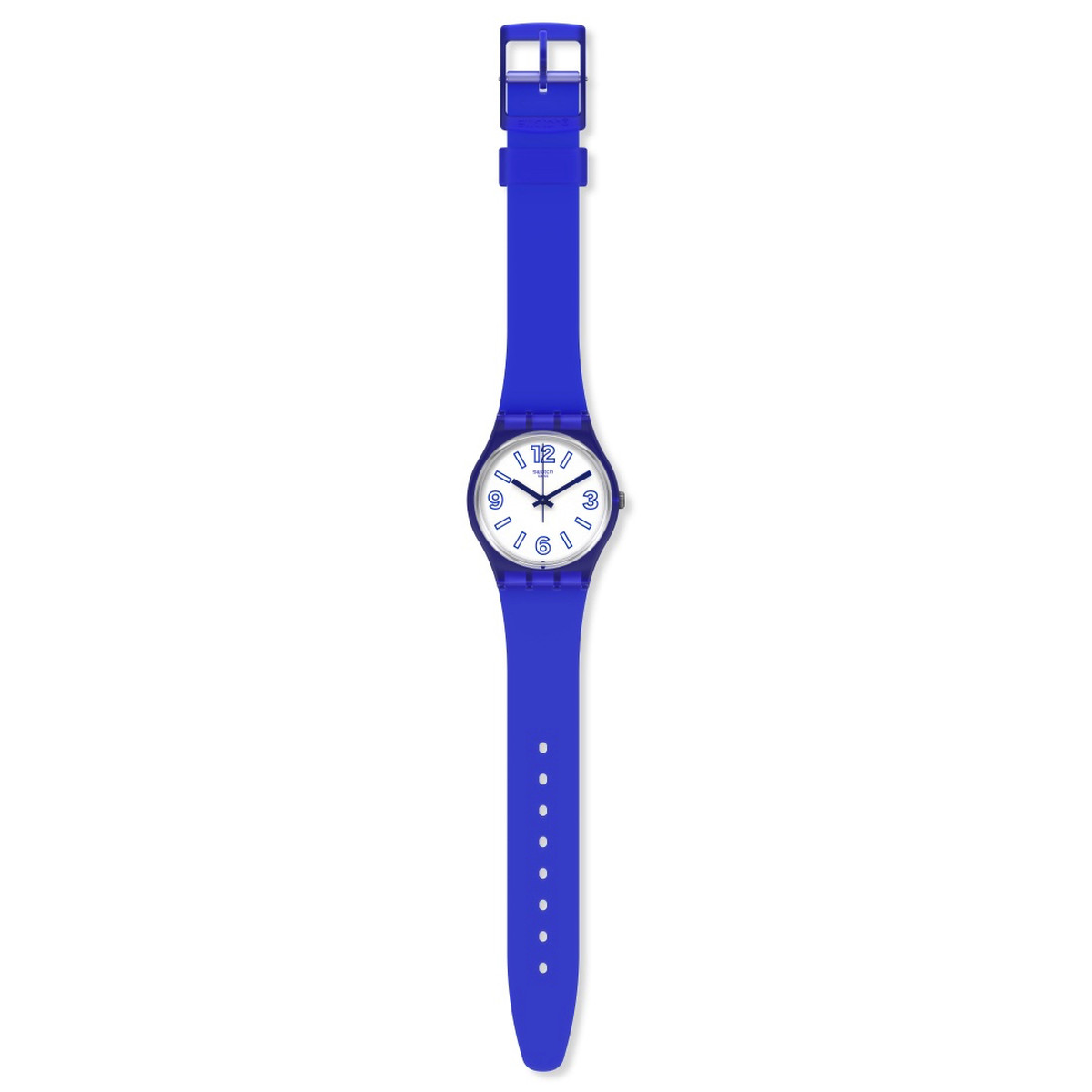 Montre Swatch mixte plastique silicone bleu - vue D1
