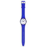 Montre Swatch mixte plastique silicone bleu - vue D1
