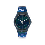 Montre Swatch homme plastique silicone bleu - vue 1