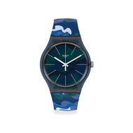 Montre Swatch homme plastique silicone bleu