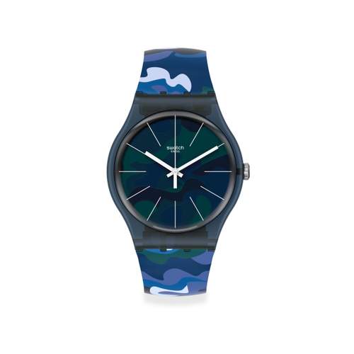 Montre Swatch homme plastique silicone bleu