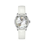 MONTRE HAMILTON FEMME AUTOMATIQUE ACIER CUIR BLANC - vue 1