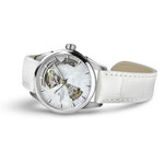 MONTRE HAMILTON FEMME AUTOMATIQUE ACIER CUIR BLANC - vue D3