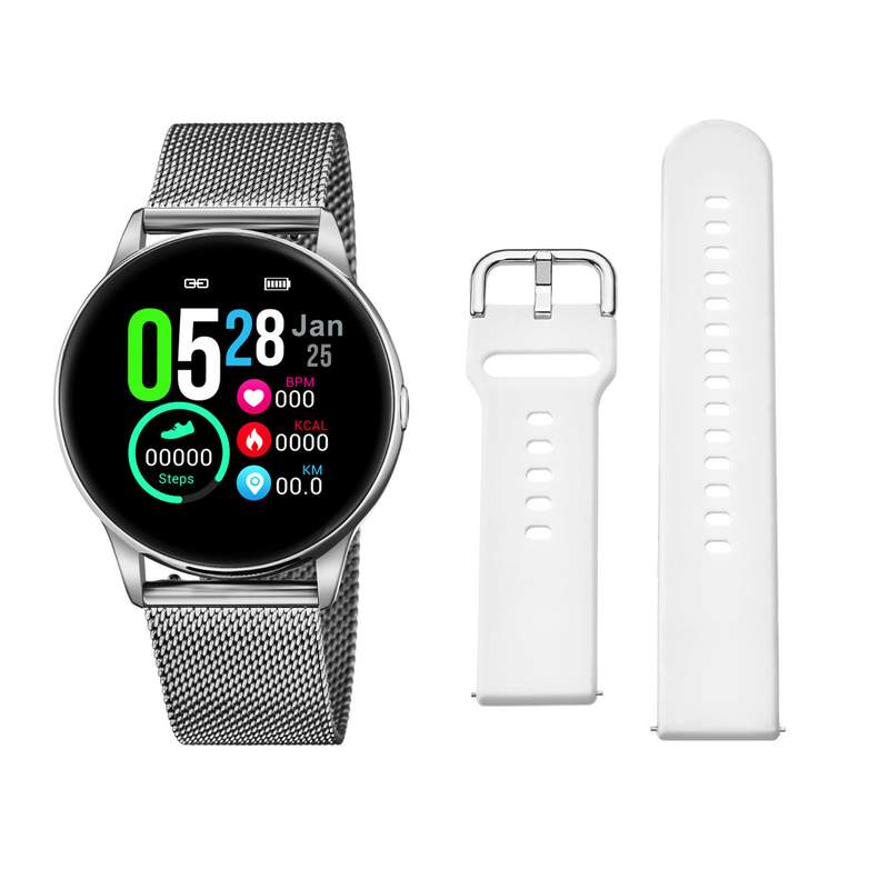 MONTRE CONNECTÉE LOTUS MIXTE ACIER - vue D1