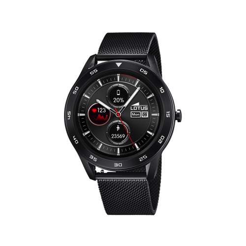 MONTRE CONNECTÉE LOTUS MIXTE ACIER NOIR