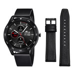 MONTRE CONNECTÉE LOTUS MIXTE ACIER NOIR - vue D1