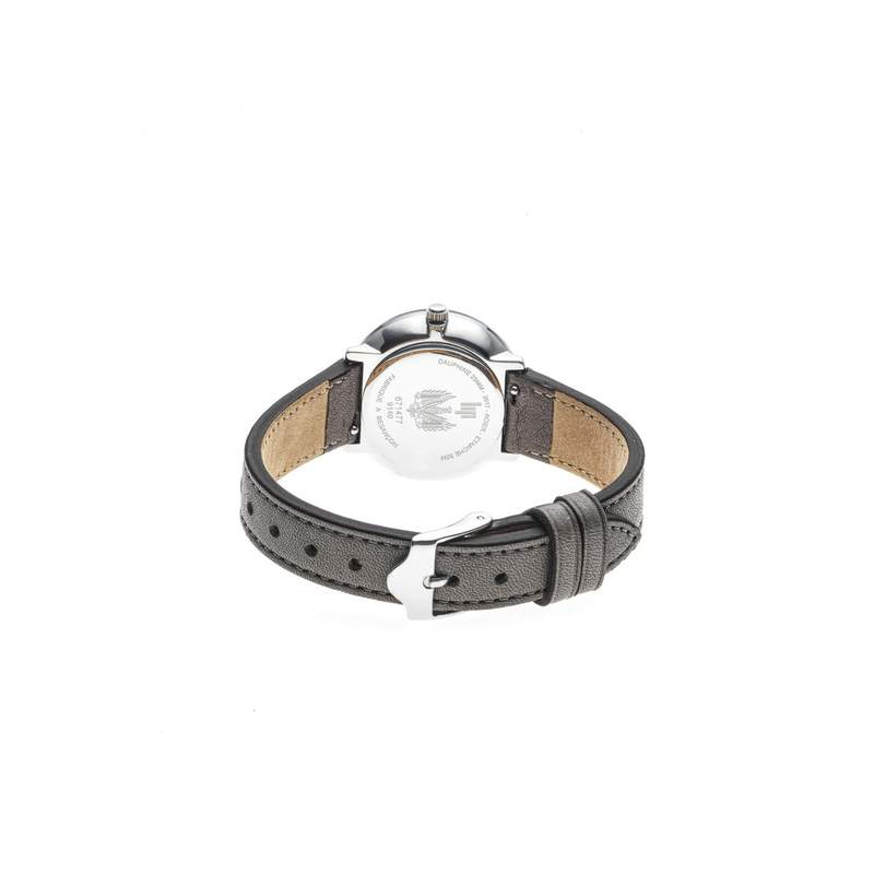 Montre Lip femme acier cuir gris - vue 3