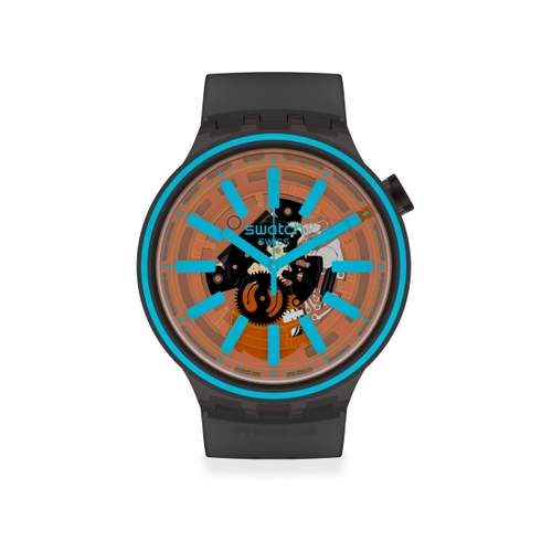 Montre Swatch mixte plastique silicone noir