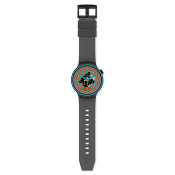 Swatch horloge mixed plastic silicone zwart