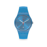 Montre Swatch mixte plastique silicone bleu - vue 1