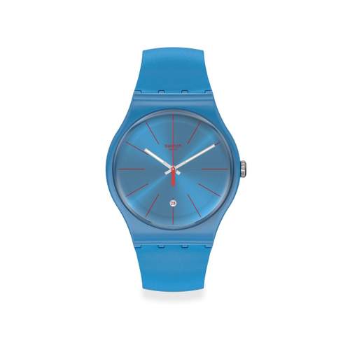 Montre Swatch mixte plastique silicone bleu