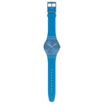 Montre Swatch mixte plastique silicone bleu - vue D1