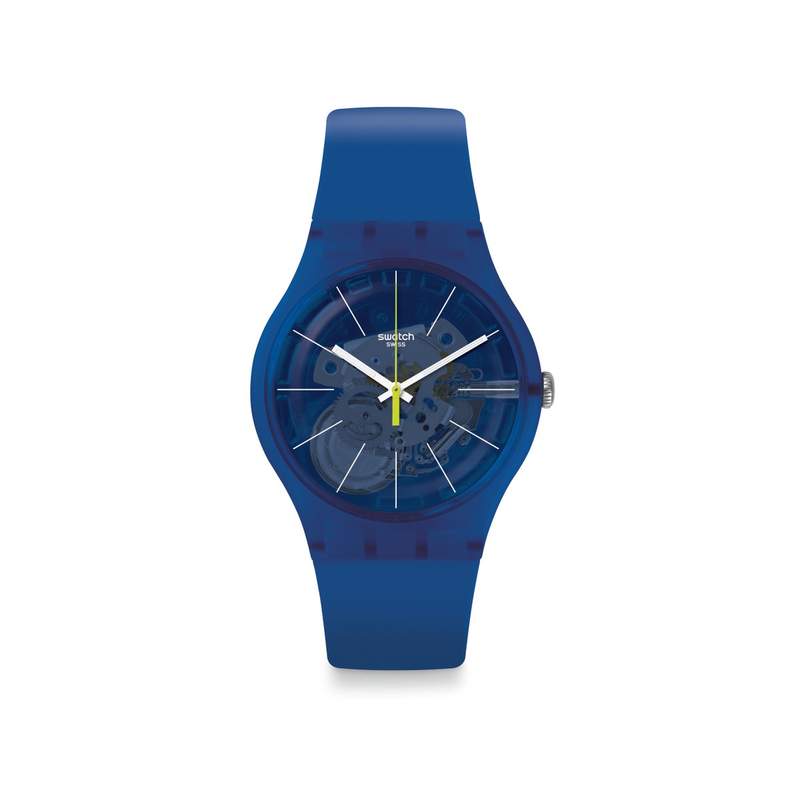 Montre Swatch mixte plastique silicone bleu - vue 1