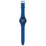 Montre Swatch mixte plastique silicone bleu - vue D1