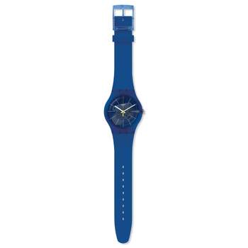 Swatch gemengd plastic siliconen horloge blauw