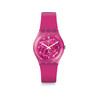 Montre Swatch mixte plastique silicone rose - vue V1