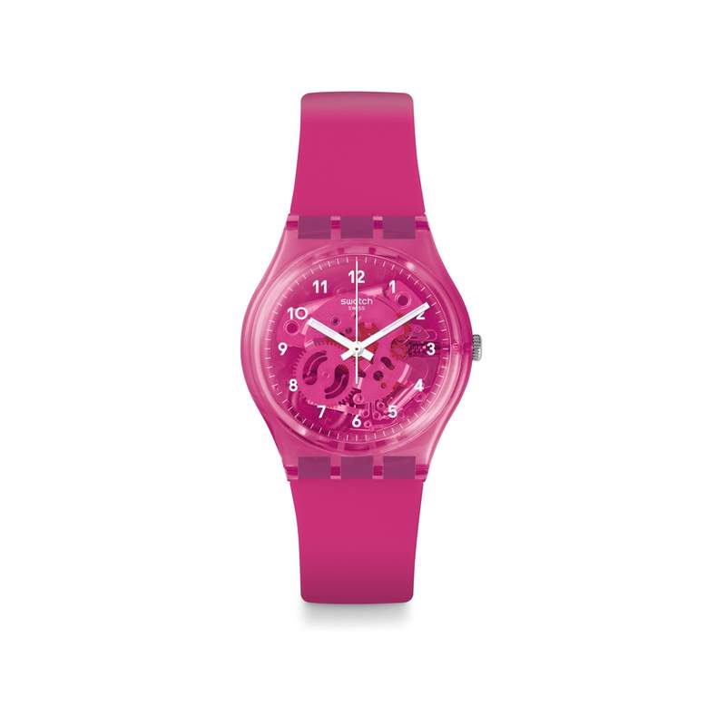 Montre Swatch mixte plastique silicone rose - vue 1