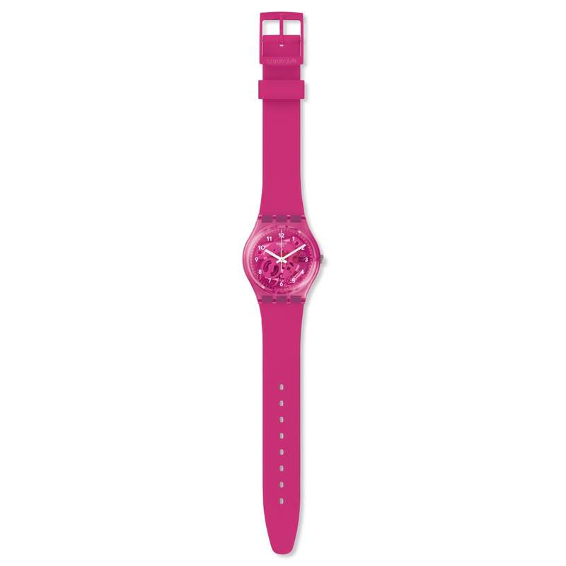 Montre Swatch mixte plastique silicone rose - vue D1