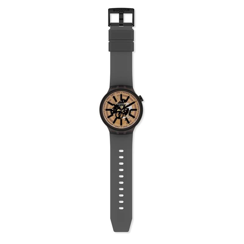 Montre Swatch mixte plastique noir - vue D1
