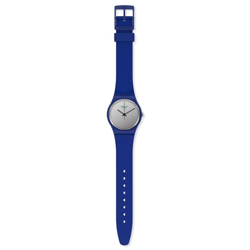 Montre Swatch mixte plastique bleu - vue D1