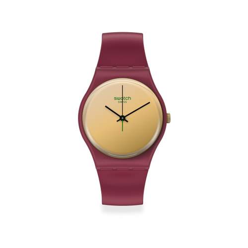Montre Swatch mixte plastique rouge