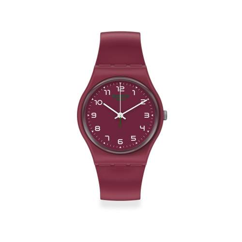 Rood plastic Swatch horloge