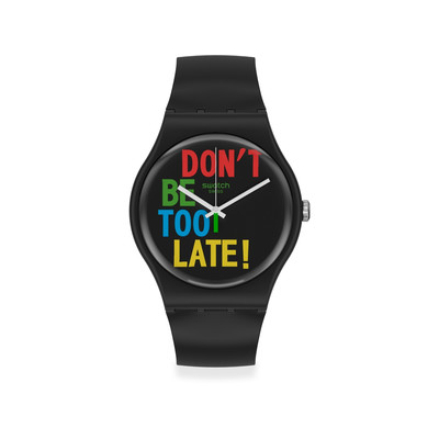 Montre Swatch mixte plastique noir