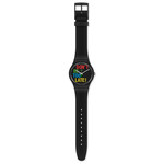 Montre Swatch mixte plastique noir - vue D1