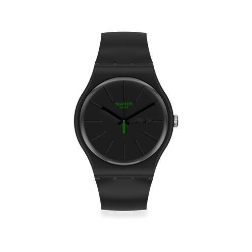 Montre Swatch mixte plastique noir